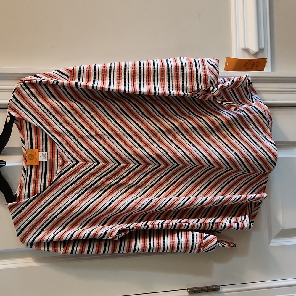 Ruby Rd. Small White, Black, and Orange Women's top